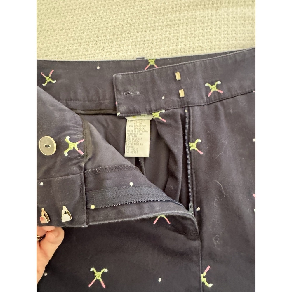 IZOD Navy Blue w/Golf Clubs Golf Skort Size 4 - Picture 3 of 5